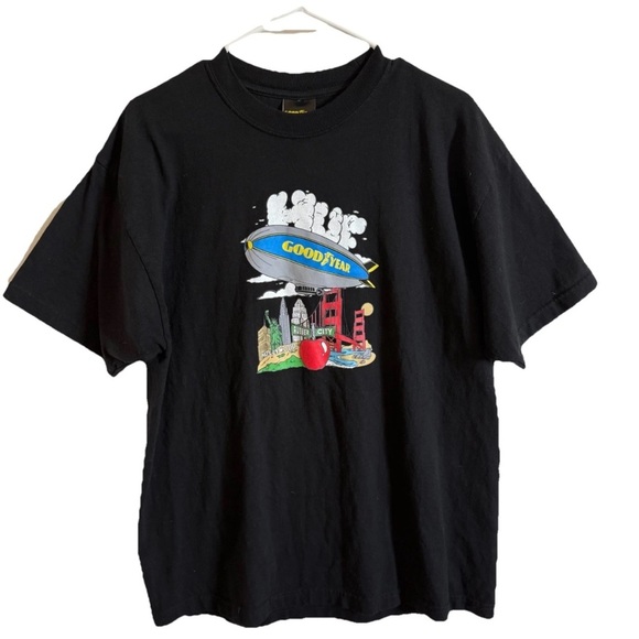 HUF Worldwide x Goodyear "Discover" Short Sleeve Tee (Black) T-Shirt - Picture 1 of 5